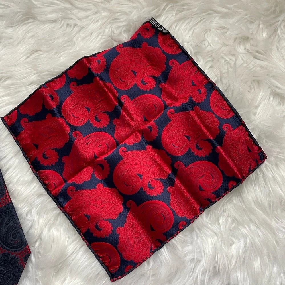 Italo Ferretti | Men’s 100% Seta-Silk Tie and Pocket Square Made in Italy